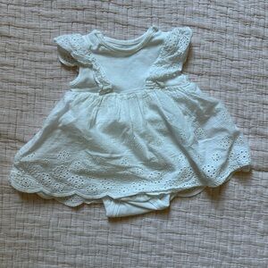 H&M White Newborn Bodysuit Organic Cotton